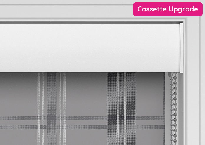 Montrose (Blackout), Tartan Grey - Motorised Roller Blind - Image 8